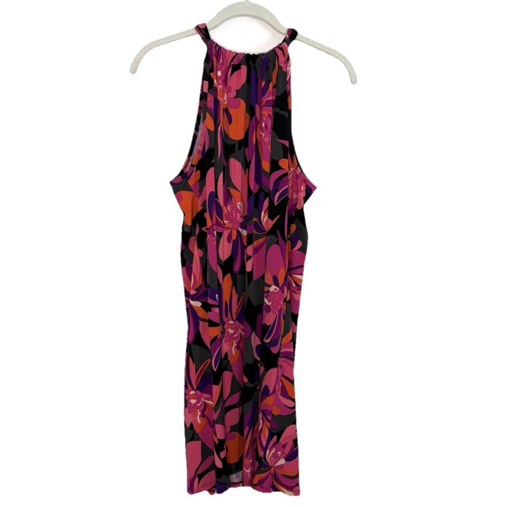 Trina Turk Juju Knit Floral Halter Dress Size Large Resortwear Vacation